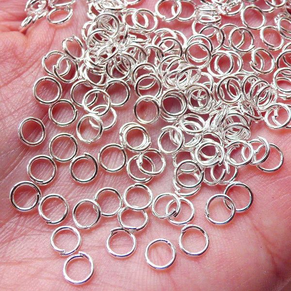 CLEARANCE 5mm Open Jump Rings / Jumprings (100 pcs / Silver / 19